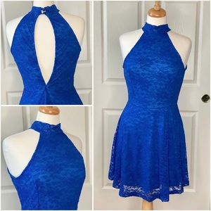 Juniors Blue Lace Dress
